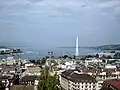 Jet d'Eau from the north tower of the Cathedral