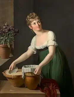 Young Woman Making Cheese, circa 1802