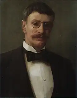Johan Krouthén wearing a 19th-century style bow tie.
