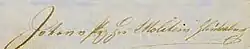 Prince Johann's signature