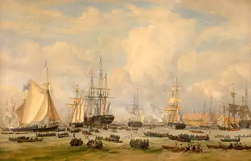 The Arrival of the King of France in Portsmouth by John Christian Schetky