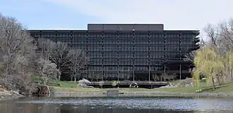 Deere & Company Administrative Center with surrounding streets