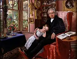 James Wyatt and his Granddaughter Mary, by John Everett Millais, commissioned by James Wyatt senior in 1849.