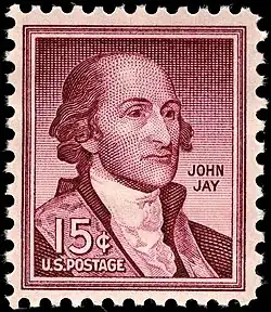 John Jay 15¢ Liberty Issue postage stamp, 1958