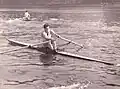 On the way to winning Scullers Head of the River Race in 1959