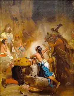 John Smith Saved by Pocahontas (c. 1865)