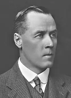 Black and white portrait photograph of a man