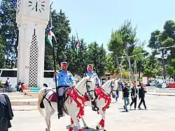 Cavalry Unit in front of the Clock Tower