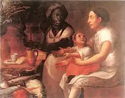 La Mulata "The pride and ease of the mulatta come from the white and the black that originate her." c. 1780, José Joaquín Magón.