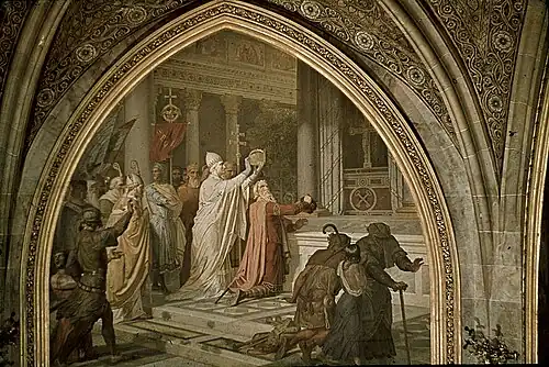 Coronation of Charlemagne at Aachen Town Hall, by Joseph Kehren&nbsp;[de], 1860
