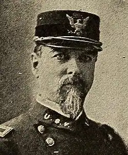 1898 black and white head and shoulders photo of Brigadier General Joseph K. Hudson in dress uniform