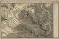 Old map of Comăna de Jos and the area