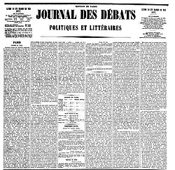 Front page of a printed newspaper.