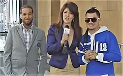Ortiz (left) and Muñoz (right) interviewed by Dulce Osuna in 2010