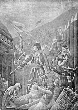 Sinđelić surrounded (1904 illustration).