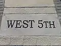 Concrete marker at the Margaret & Charles Juravinski Centre