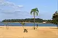 City beach on the reservoir in Itaí