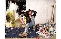 Justine Frischmann in her studio, 2010.
