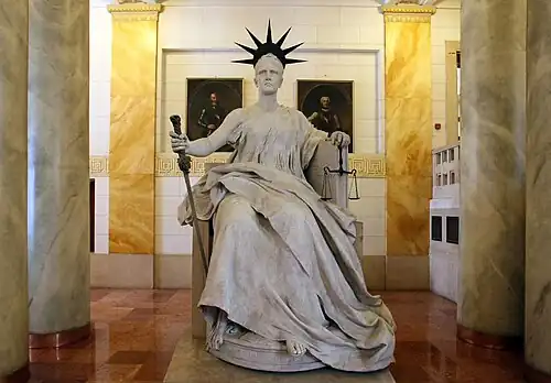 Justitia in the Superior Courts Building in Budapest, Hungary[16]