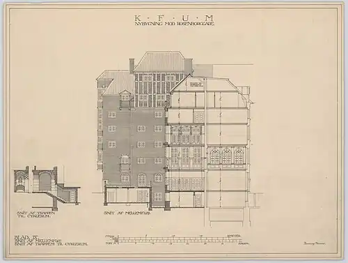 Cross-section of the building