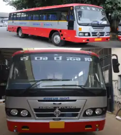 Image of KSRTC Sarige buses. Top one is Eicher and the bottom one is Ashok Leyland (Both are BSVI). Both images are taken from KSRTC's website.