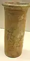 Vessel from Ka's tomb in Abydos bearing Ka's serekh on display at the British Museum.
