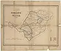 Map of municipality Wisch, with (farm)house names, 1850