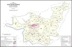 Map showing Kadipur CD block