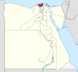Kafr El Sheikh Governorate on the map of Egypt