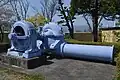 Early 20th century wajū pump built by Meidensha at the Museum of History and Folklore in Kaizu