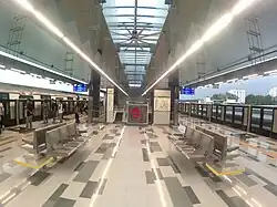Platform of the MRT station