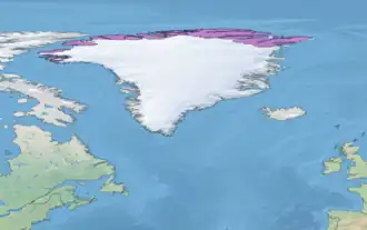 Map of the Kalaallit Nunaat High Arctic Tundra (purple)