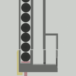 Animated diagram showing a sliding box breech loading powder and ball during operation.