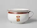 Chamber pot with handle c. 1874