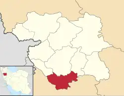 Location of Kamyaran County in Kurdistan province