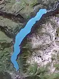 Lake Kanas satellite Landsat 7, 2015