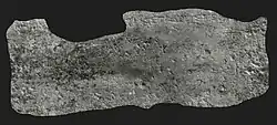 Remains of a Greek inscription written by a son of Aristonax.