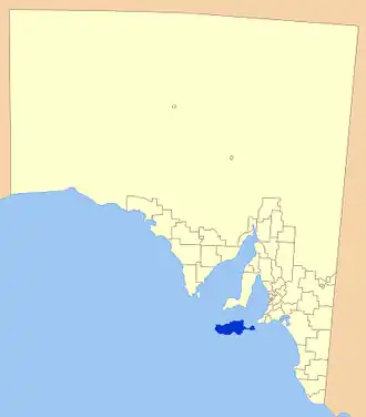 Location of Kangaroo Island Council