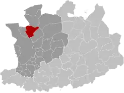 Location of Kapellen in the province of Antwerp