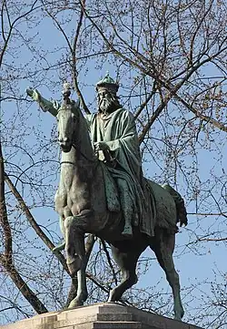 Image 70Statue of Charlemagne in the centre of Liège (from Liège)