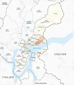 Location of Brè-Aldesago