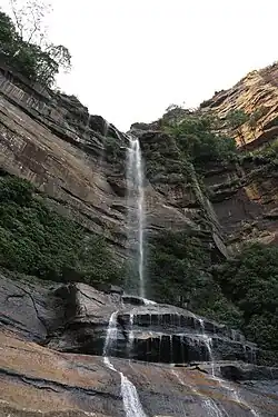 Looking upwards from the bottom