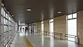 The passageway linking the east and west sides of the station in June 2017