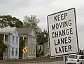 Traffic signs on U.S. Route 17 in Charleston, South Carolina