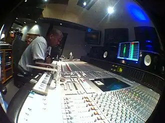 Harris in the studio; 2010