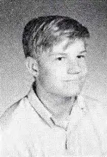 Black and white yearbook photo