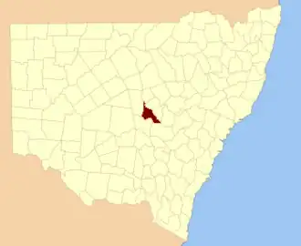 Location in New South Wales