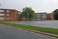 The school parking lot