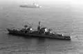 Kerch anchored with Yenisey in the background on 1 June 1991