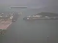 Aerial view of south side of Fleming Key and bridge